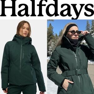 So lovely! Halfdays Aston ski jacket women size small alpine green